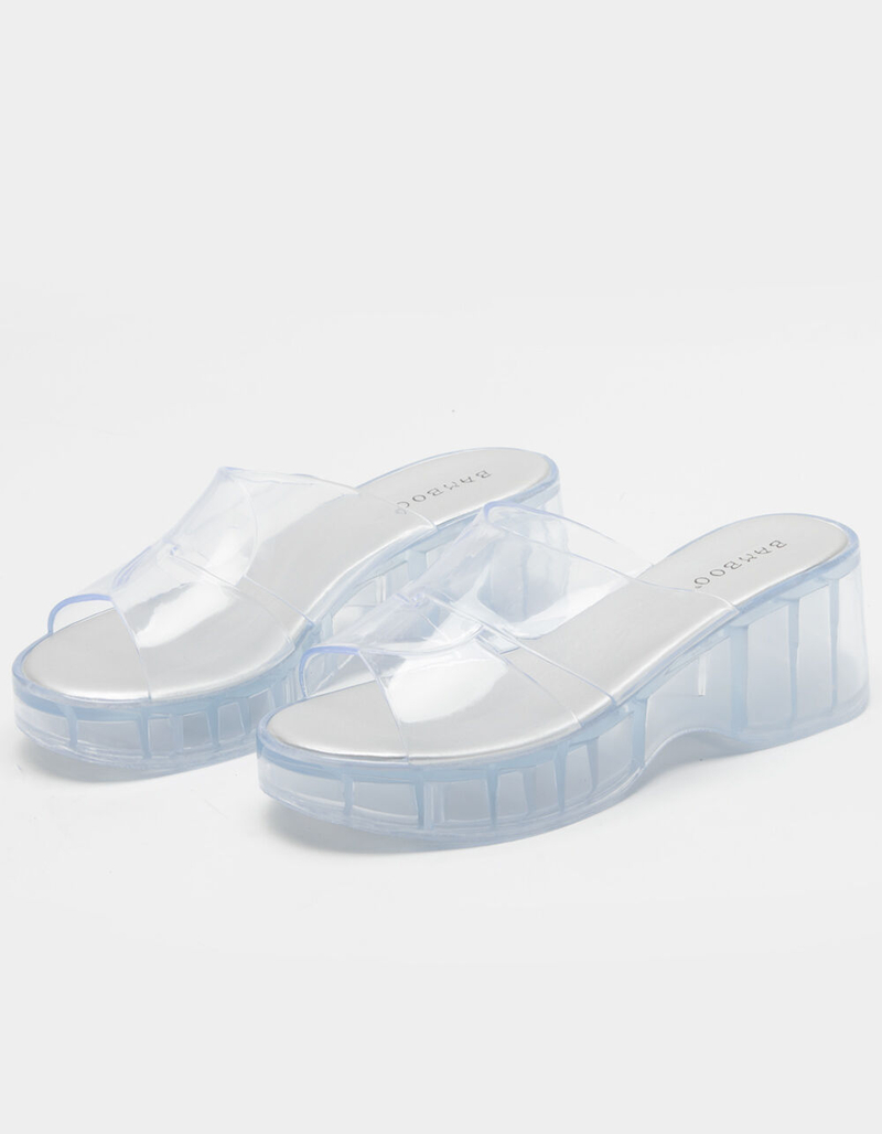 BAMBOO Jelly Womens Flatform Slides image number 0