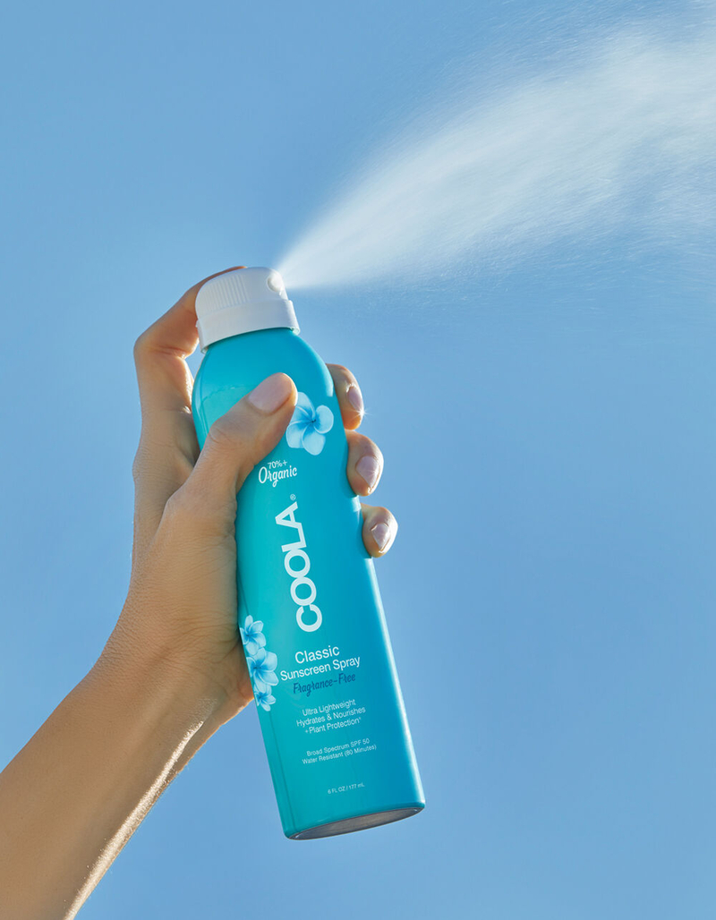 COOLA Fragrance Free SPF 50 Classic Body Organic Sunscreen Spray image number 1