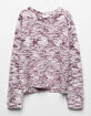 WHITE FAWN Popcorn Marled Girls Sweater image number 1