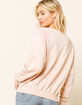WEST OF MELROSE Turn Up The Volume Balloon Sleeve Blush Womens Sweatshirt image number 3