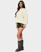 EDIKTED Braided Cable Knit Oversized Sweater image number 4