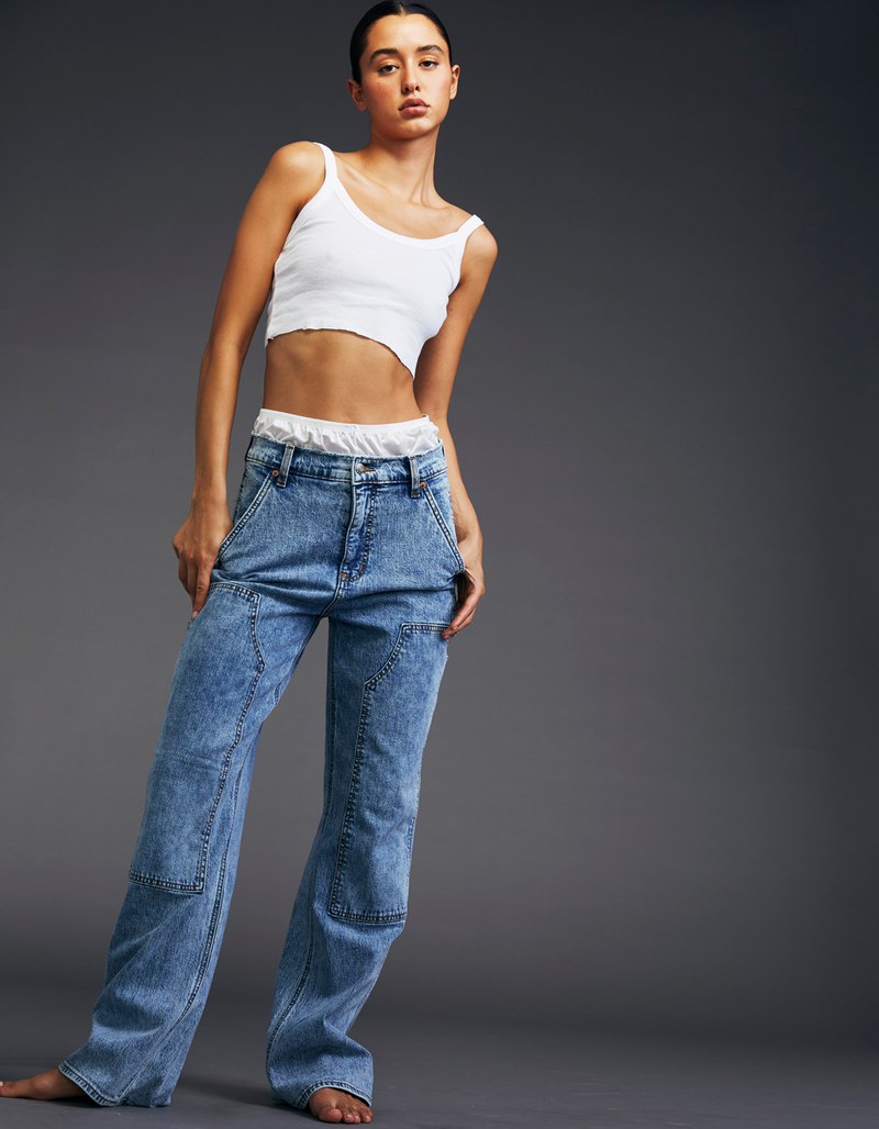 DAZE DENIM Sundaze Womens Carpenter High Rise Jeans image number 4