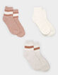 FULL TILT 3 Pack Varsity Womens Midi Crew Socks FULL TILT 3 Pack Varsity Womens Midi Crew Socks