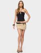 EDIKTED Carmel Bead Ruched Halter Top image number 4