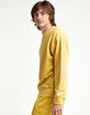 RSQ Premium Mens Pale Yellow Crewneck Sweatshirt image number 3