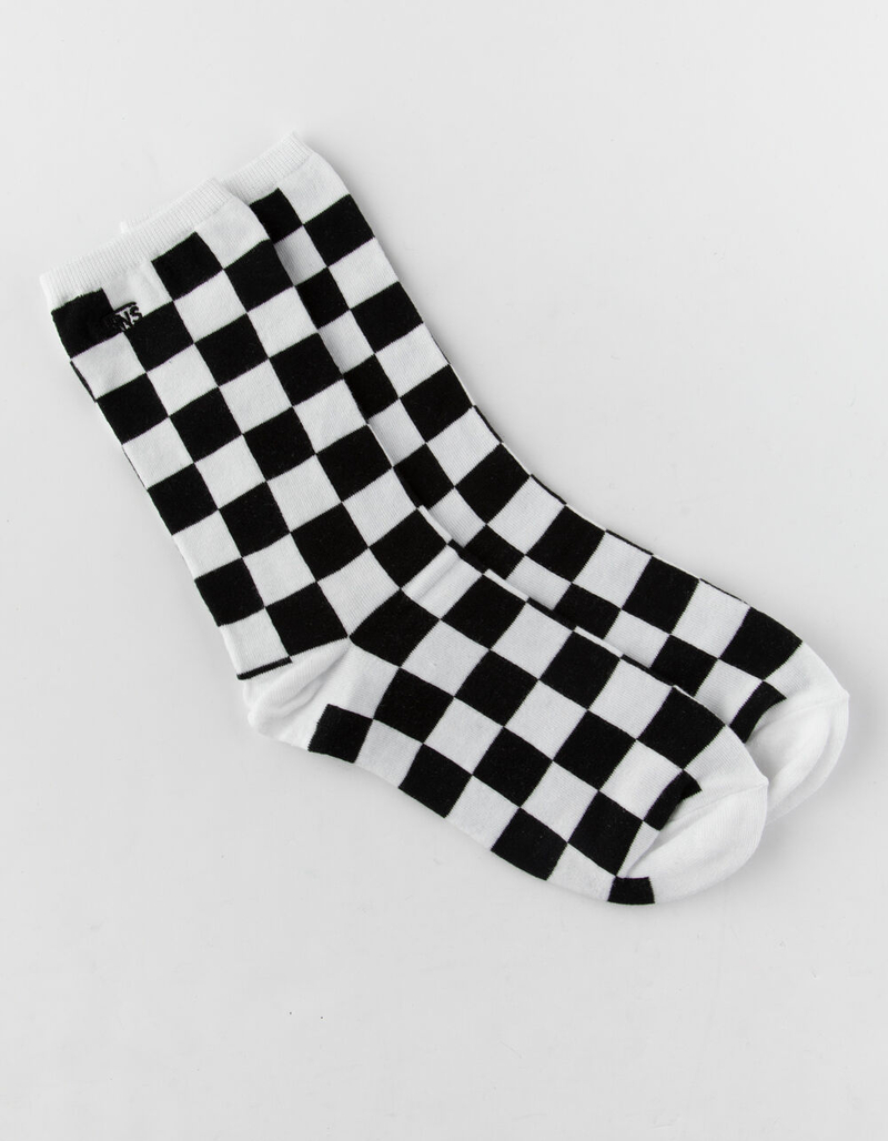 VANS Ticker Black Checkerboard Womens Crew Socks image number 0