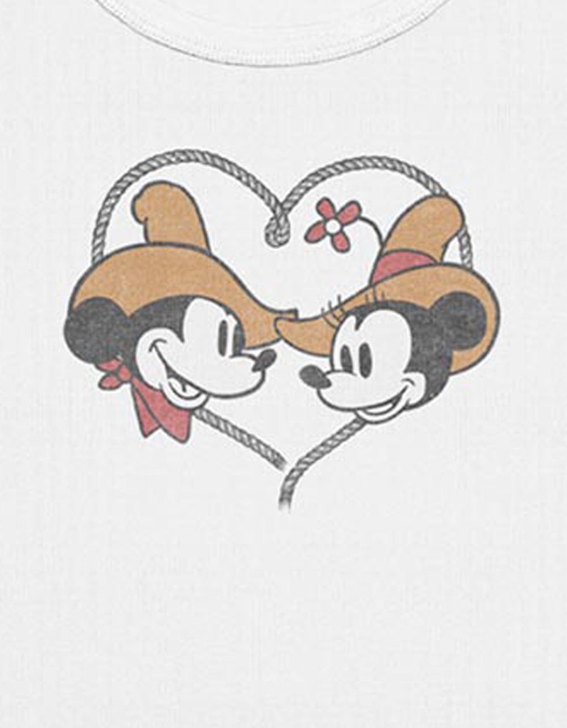 DISNEY Western Sweethearts Womens Baby Tee - CREAM