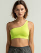 FULL TILT One Shoulder Lime Bralette image number 1