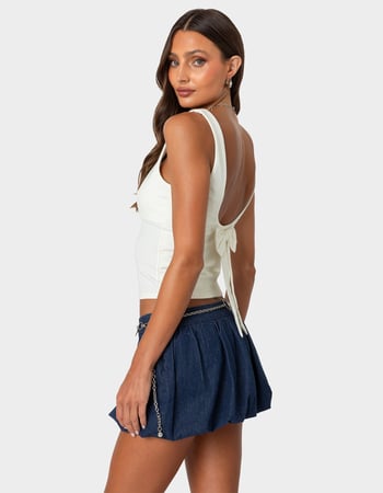 EDIKTED Ronda Bow Back Tank Top Primary Image