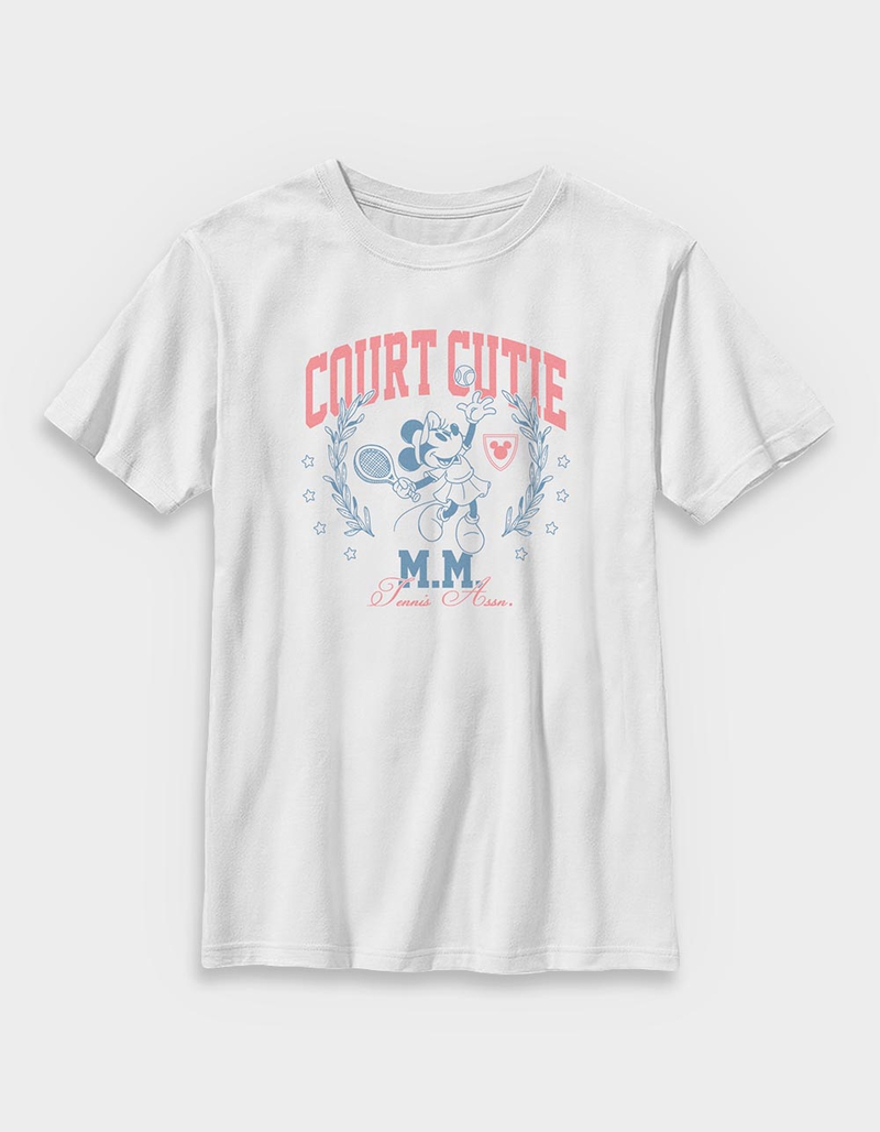 DISNEY Court Cutie Minnie Mouse Unisex Kids Tee image number 0