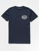DEUS EX MACHINA Venice Address Mens Navy T-Shirt image number 2