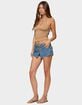 EDIKTED Olivera Lace Up Denim Mini Skort image number 4