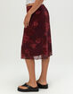FULL TILT Low Rise Floral Womens Mesh Midi Skirt image number 3
