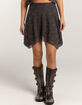 FULL TILT Lace Asymmetrical Hem Womens Mini Skirt image number 2