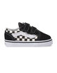 VANS Toddler Primary Check Old Skool Velcro Shoes image number 4