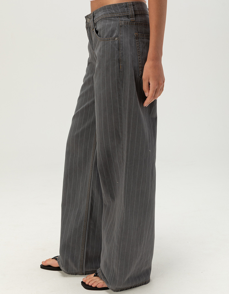 RSQ Womens Pinstripe Low Rise Original Baggy Jeans image number 2