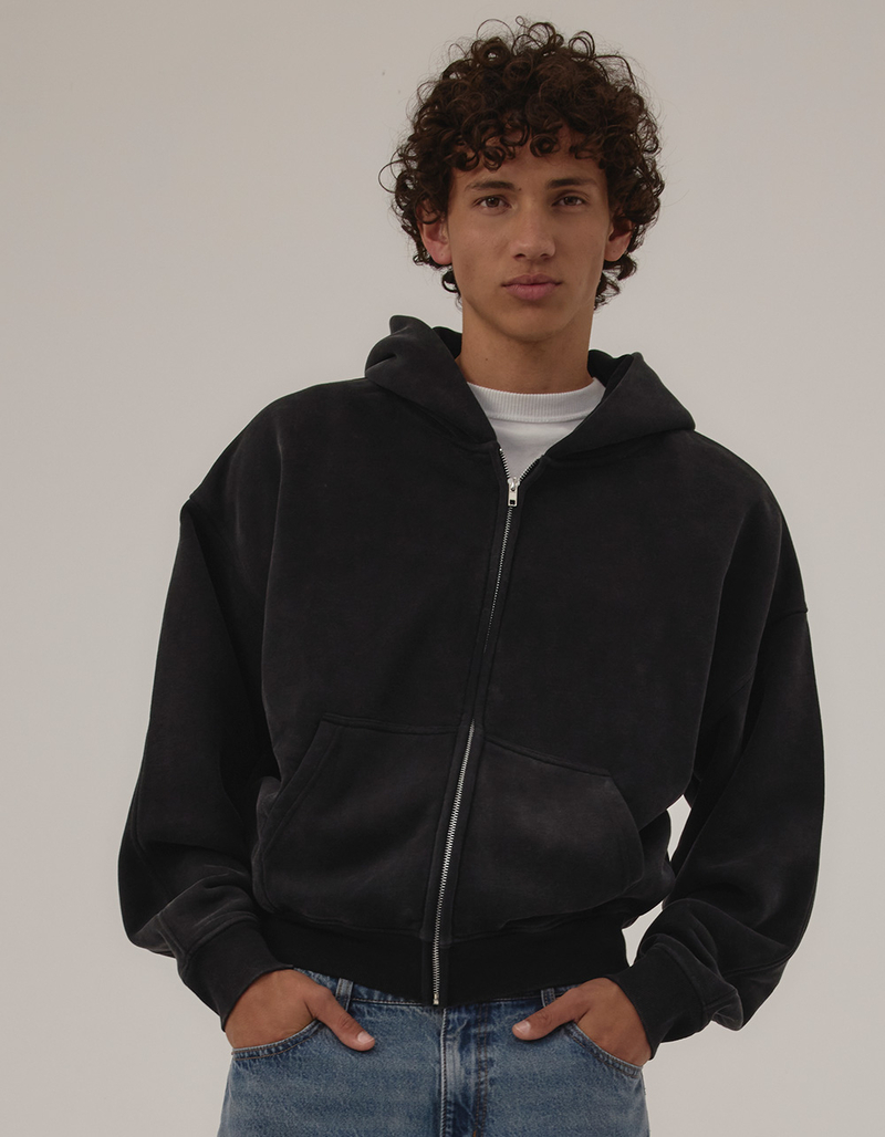 RSQ Mens Cropped Zip-Up Hoodie image number 0