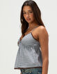 RSQ Womens Plaid Babydoll Cami image number 3