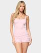 EDIKTED Lacey Ruffled Romper image number 1