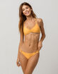 FULL TILT Strap Side Marigold Bikini Bottoms image number 4