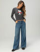 RSQ x Peanuts Snoopy Bow Womens Long Baby Sleeve Tee image number 2