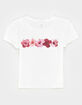 FULL TILT Hibiscus Stone Girls Baby Tee image number 2