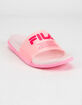 FILA Drifter Lux Womens Clear Pink Slide Sandals image number 1