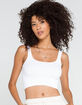 RSQ Seamless Square Neck Womens White Cami image number 1