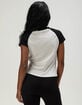 TILLYS Womens Solid Raglan Tee image number 4
