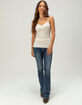RSQ Womens Long Lace Trim Cami image number 2