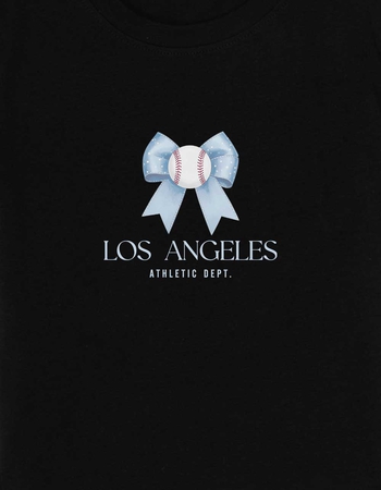LOS ANGELES Bow Baseball Department Womens Baby Tee Alternative Image