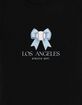 LOS ANGELES Bow Baseball Department Womens Baby Tee image number 2