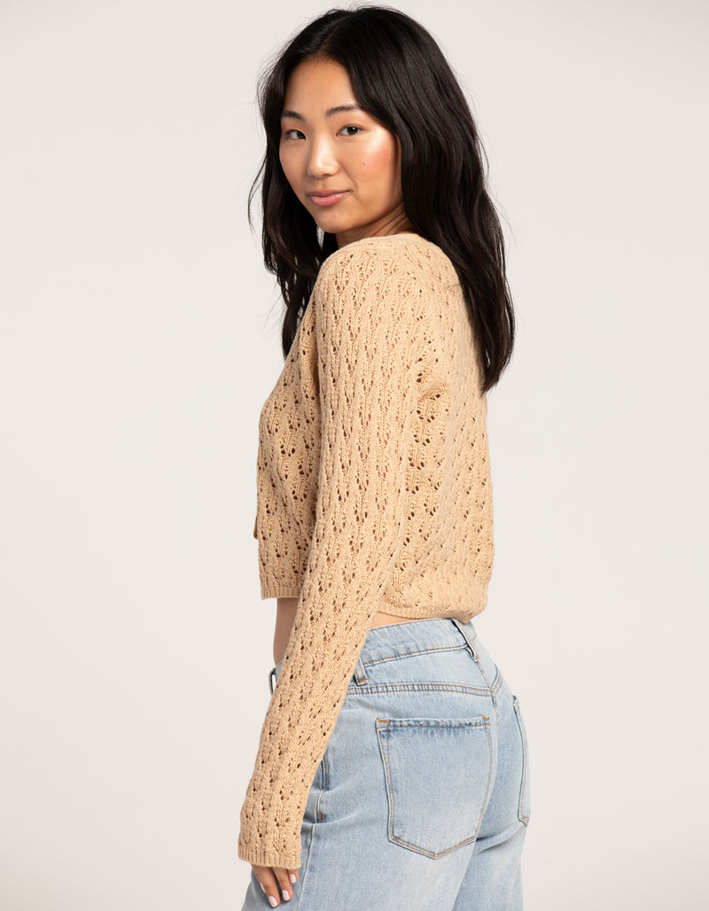 RSQ Womens Open Knit Double Tie Cardigan image number 1