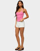 EDIKTED Wynell Eyelet Micro Shorts image number 4