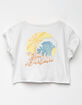 ROXY Catching Waves Girls Tie Front Tee image number 1
