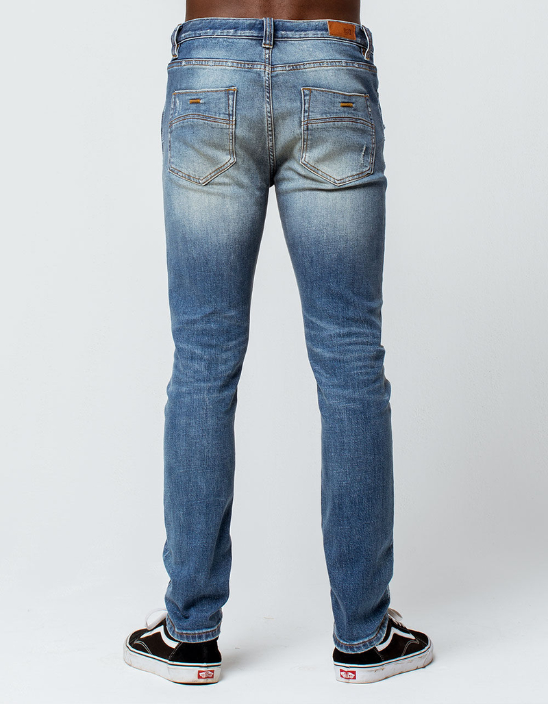 RSQ Seattle Vintage Mens Skinny Taper Ripped Jeans image number 2
