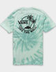 VANS Mini Dual Palm Mens Mint Tie-Dye T-Shirt image number 1