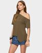 EDIKTED Josy Off Shoulder Handkerchief Top image number 2