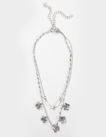 FULL TILT Layered Butterfly Necklace Primary Image