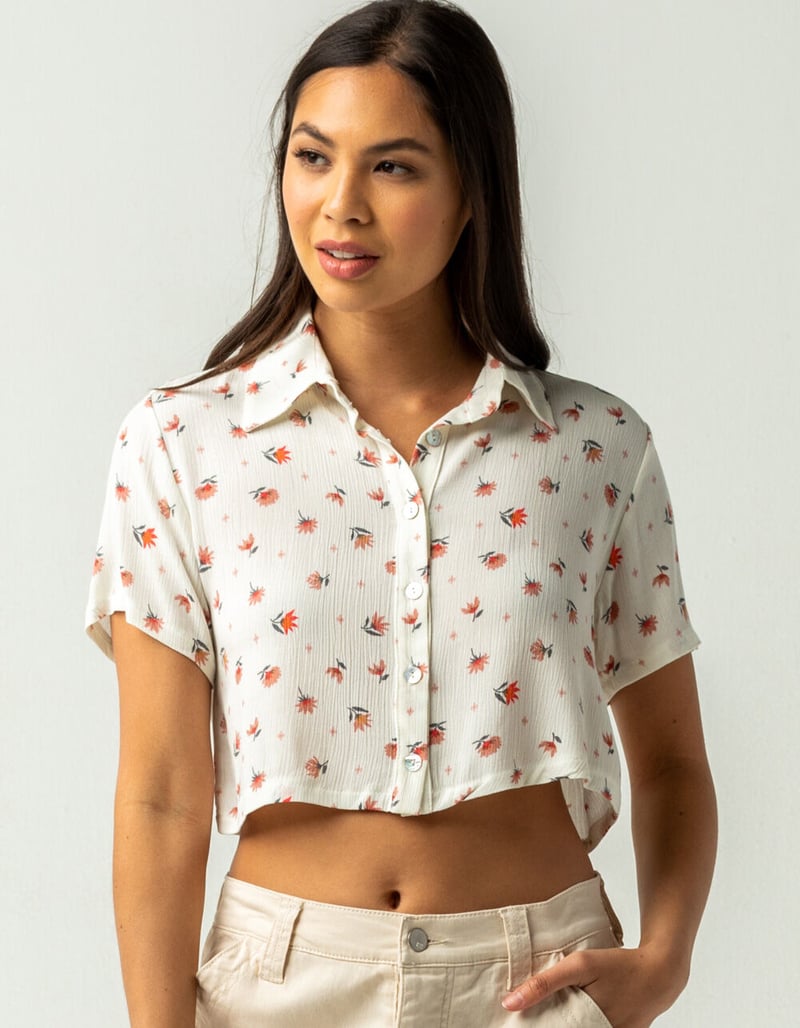 WILD MOSS Floral Camp Womens Shirt image number 0
