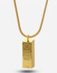 KING ICE 14K Gold Bar Brick Necklace image number 1