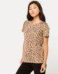 FULL TILT Leopard Womens Boyfriend Tee image number 1