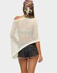 EDIKTED Cloe Off Shoulder Crochet Poncho image number 3