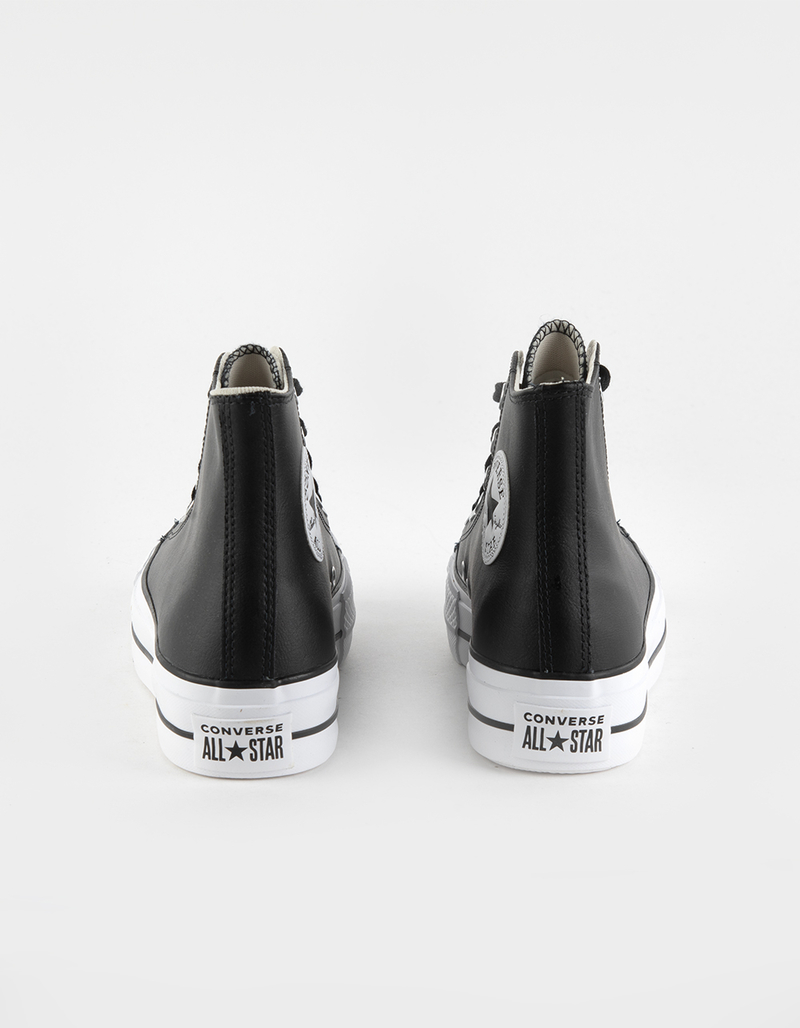 CONVERSE Chuck Taylor All Star Lift Platform Leather High Top Womens Shoes image number 3