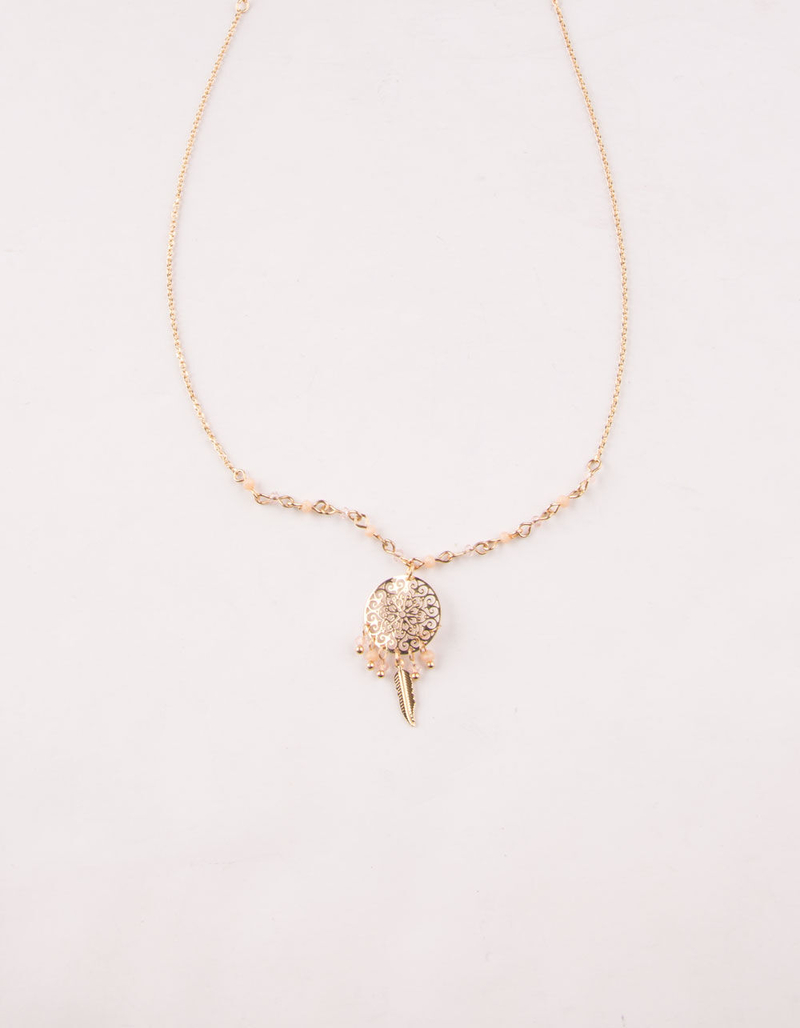 FULL TILT Dream Catcher Dainty Necklace image number 0