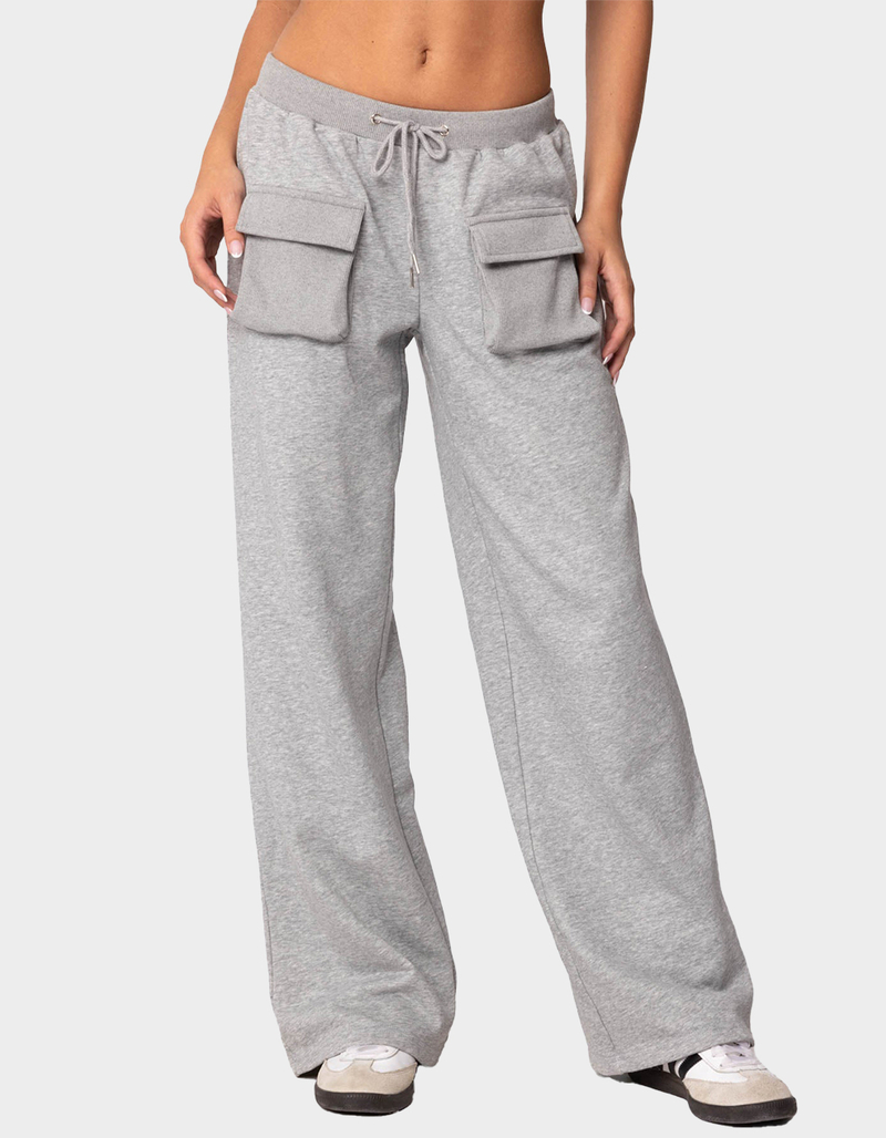 EDIKTED Bailey French Terry Cargo Pants image number 0