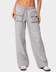 EDIKTED Bailey French Terry Cargo Pants image number 1