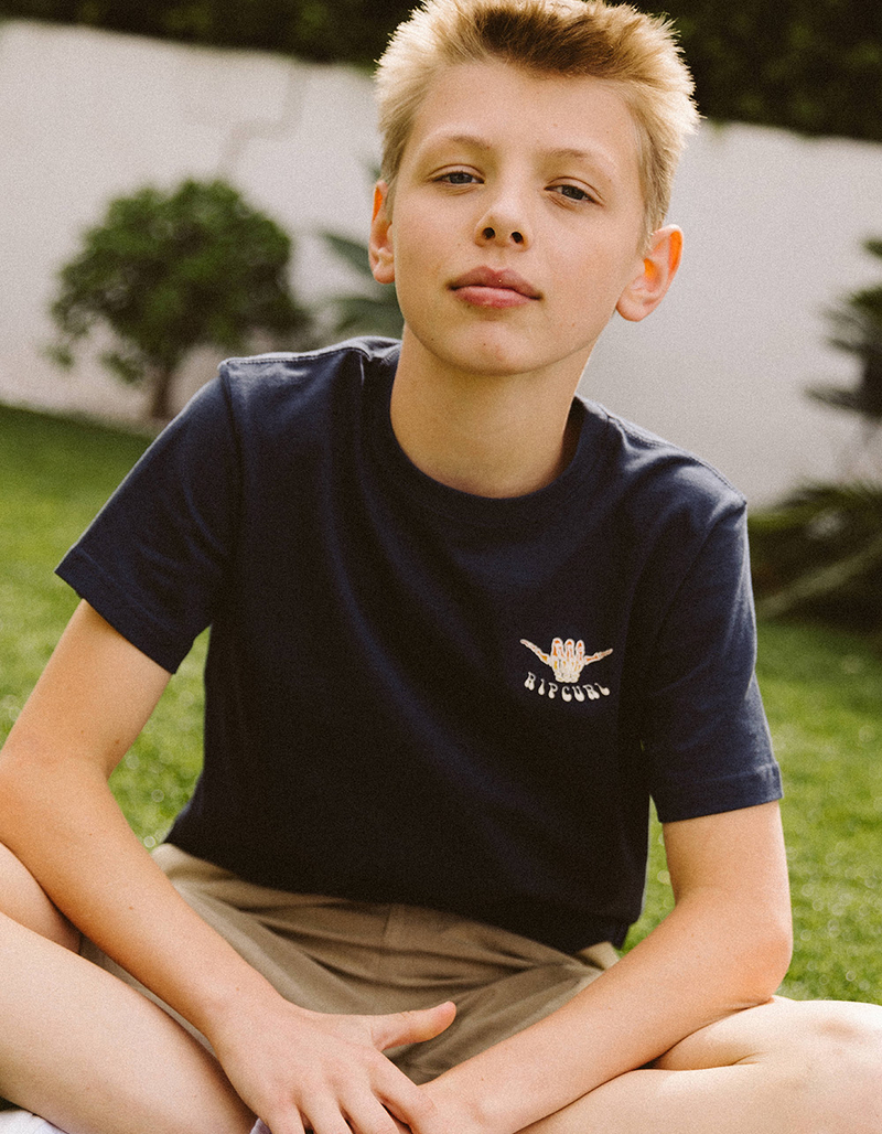 RIP CURL Skeleton Shaka Boys Tee image number 4