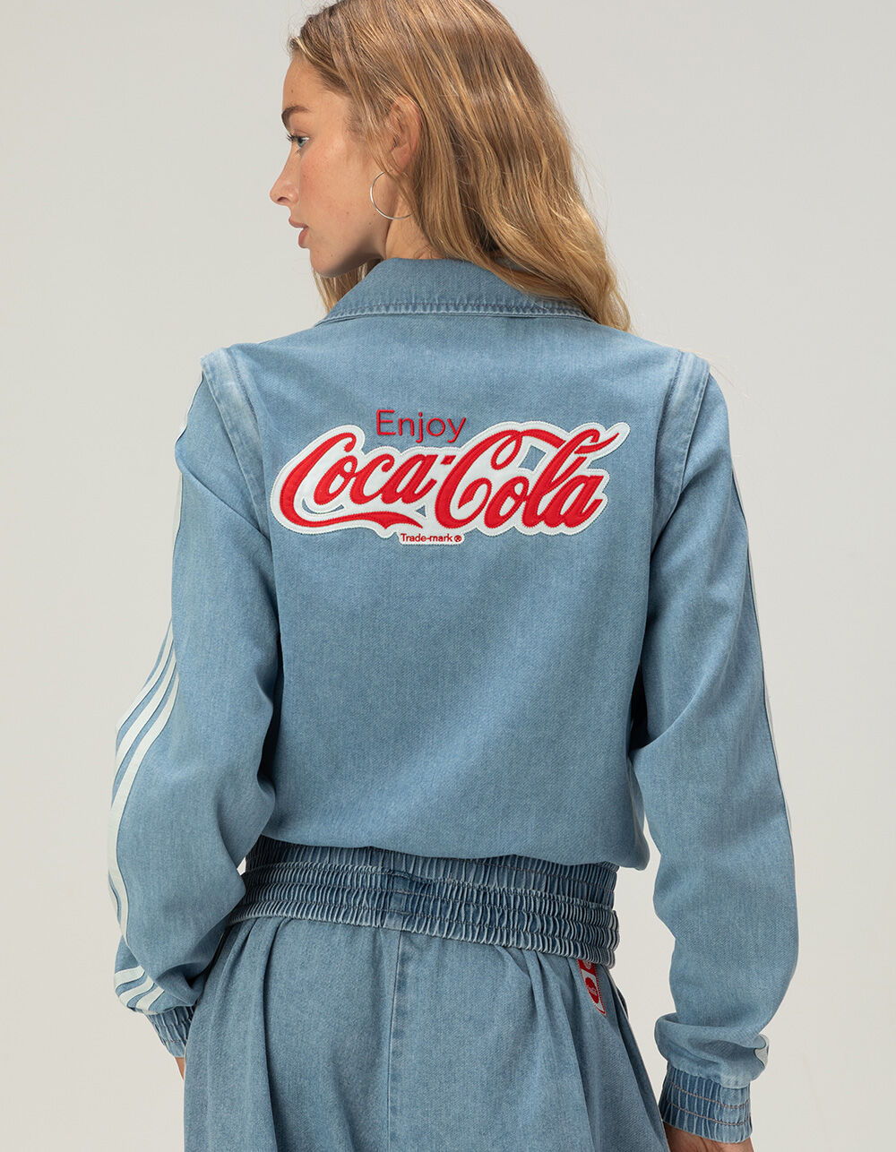 ADIDAS x Coca-Cola Firebird Womens Track Jacket - LIGHT BLUE | Tillys