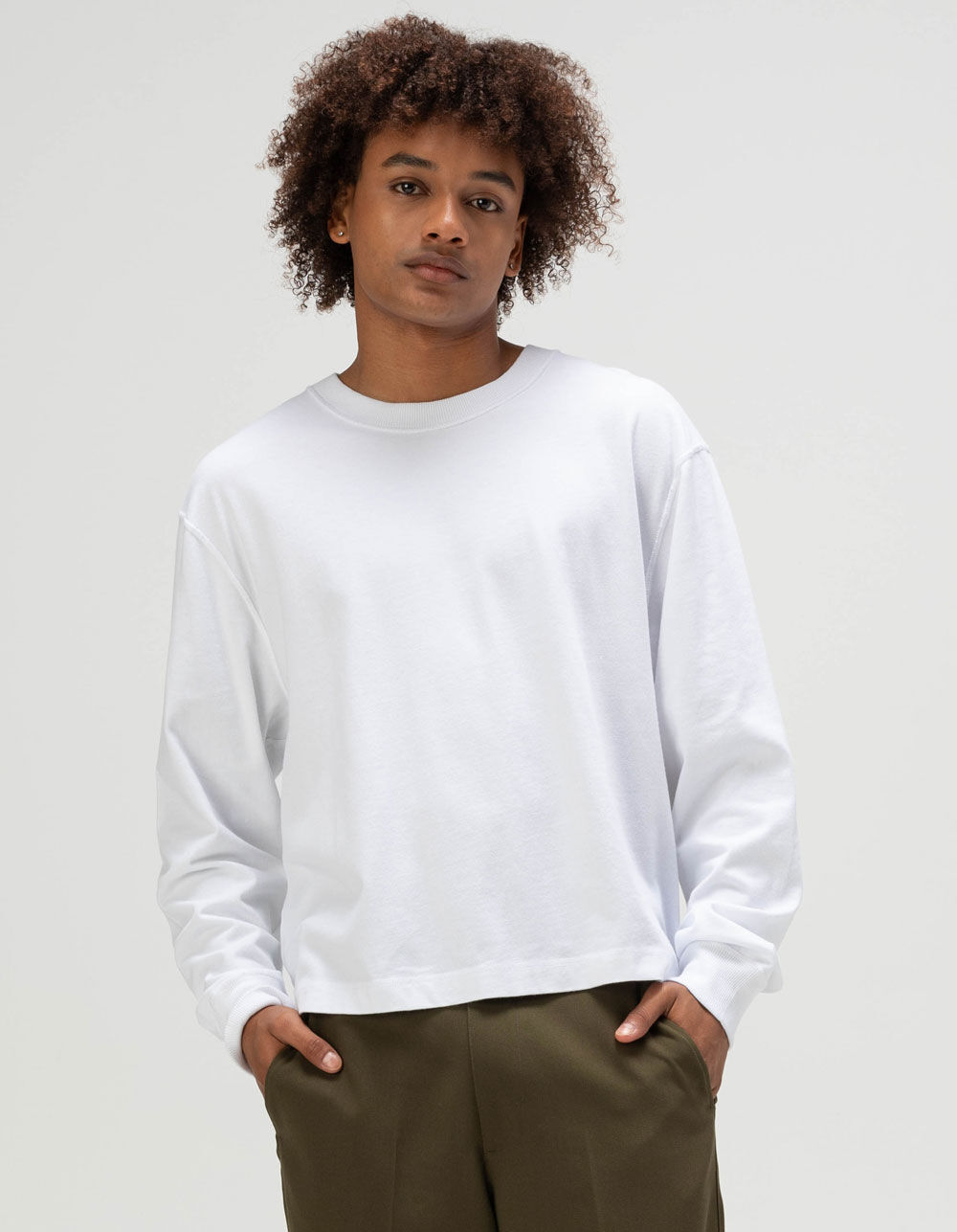 RSQ Mens Long Sleeve Boxy Tee - WHITE | Tillys